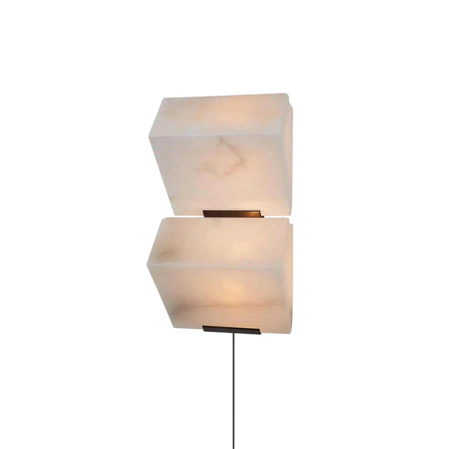 Maristela Alabaster Staircase Plug-in Wall Lamp - 2 tier
