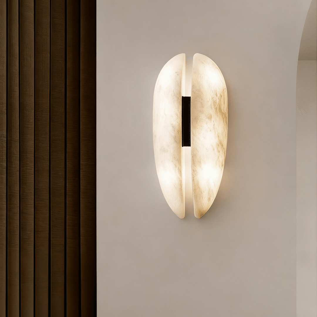 Vega Alabaster Veil Wall Sconce - Small