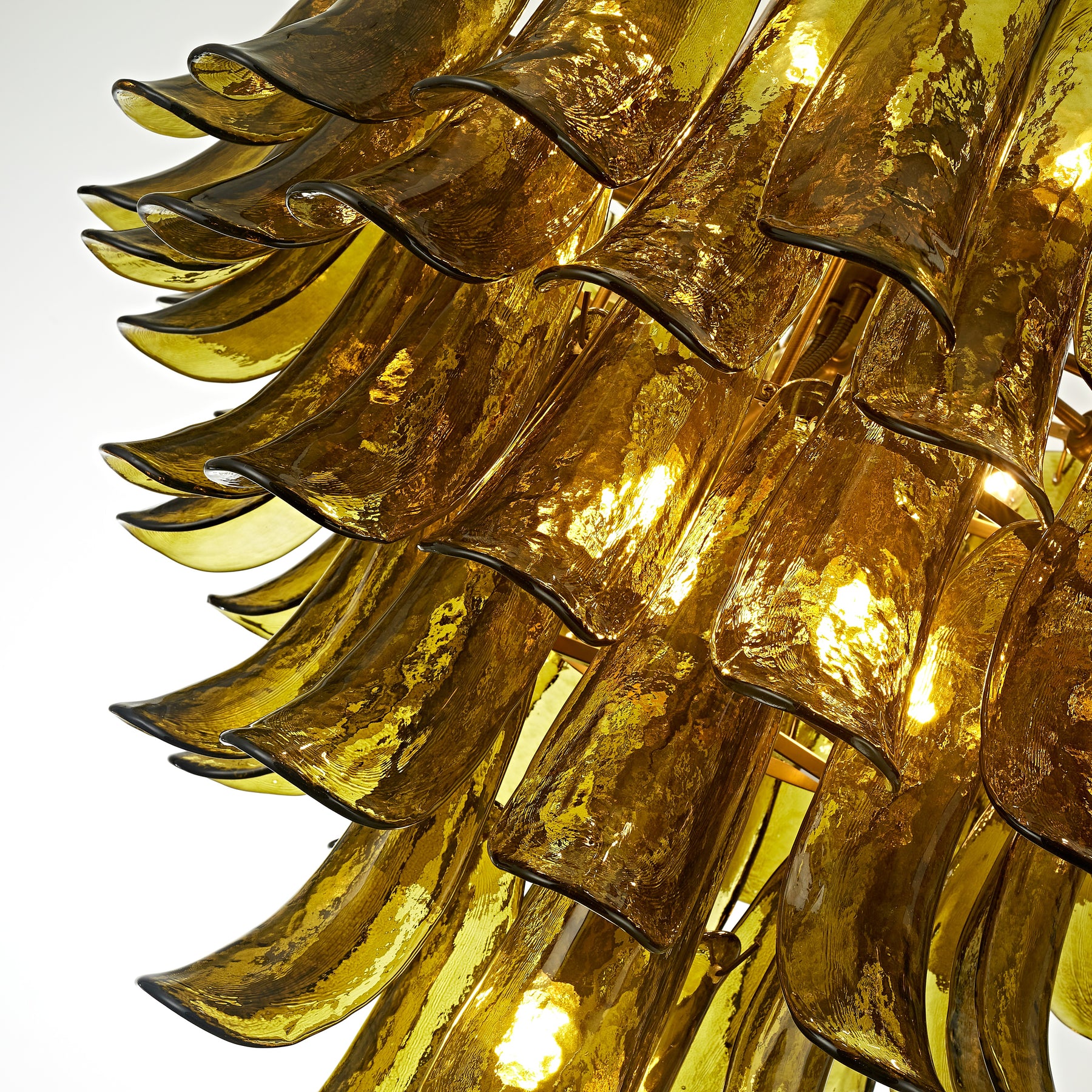 Albertina Green Glass Chandelier