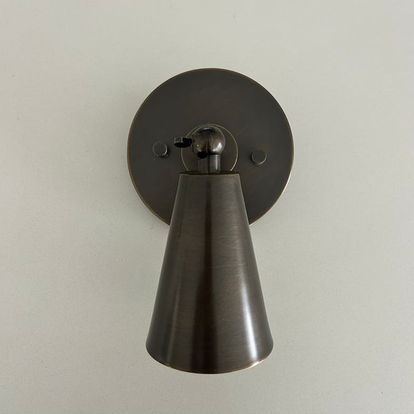 Alexa Short Arm Wall Lamp (Adjustable Shade) (Clearance x1 Brown Brass only)