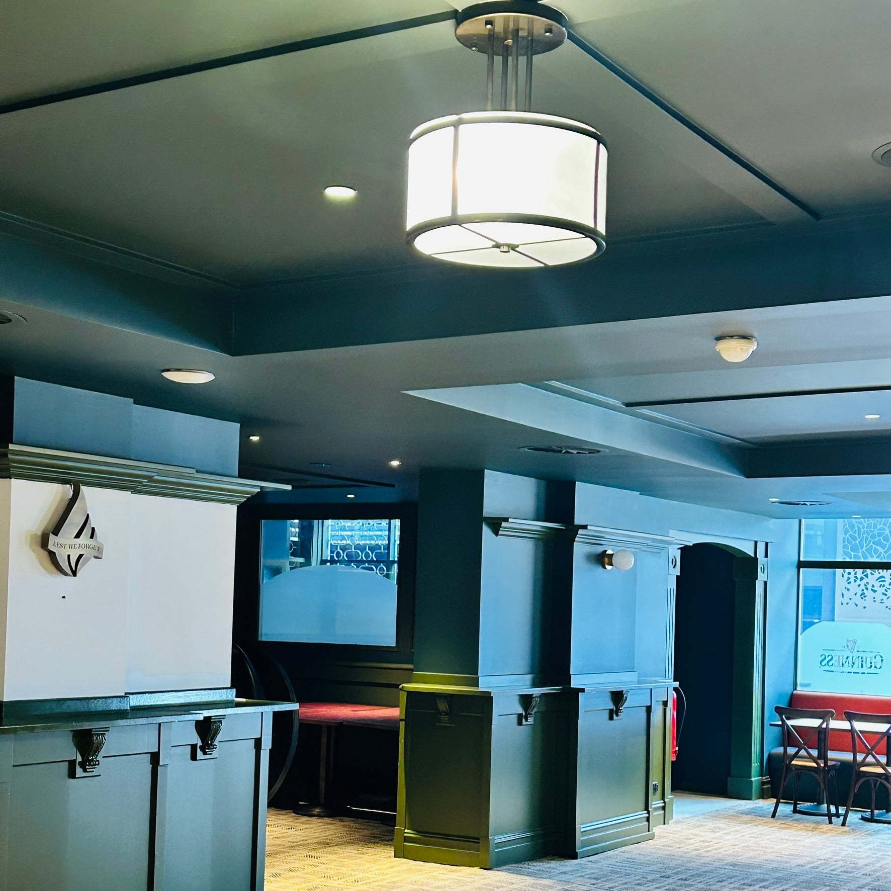 Alicies Brass and Glass Ceiling Lamp