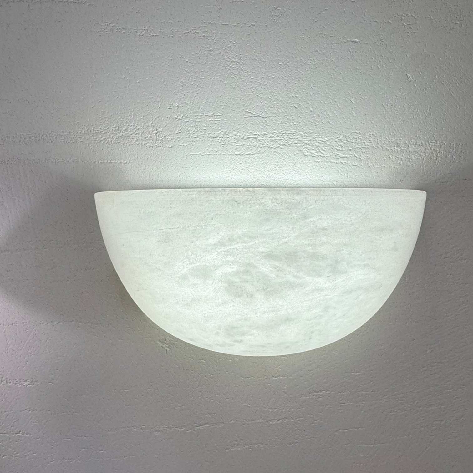 Alirae Alabaster Half-Moon Wall Sconce