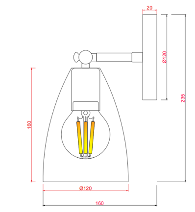 Amari Adjustable Wall Lamp