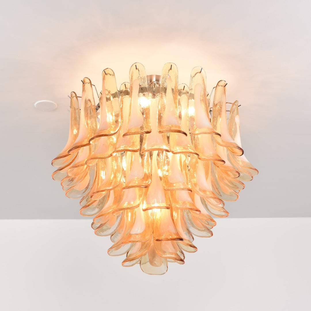 Natale Murano Petal Glass Ceiling Lamp