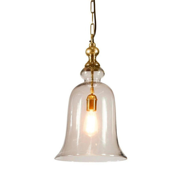 Anduze Large Bell-shaped Clear Glass Pendant Lamp