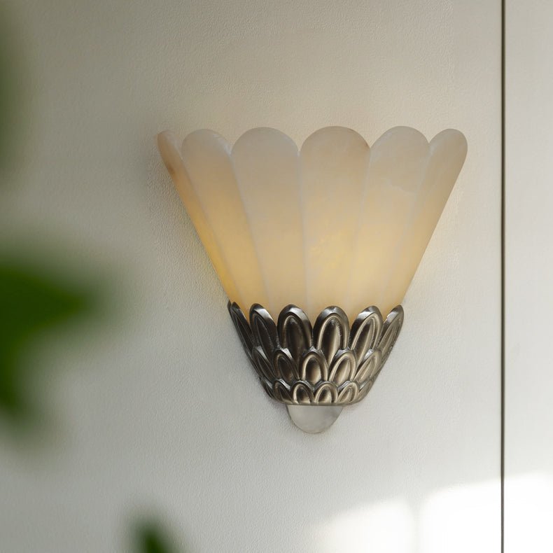 Loma Petal Alabaster Wall Sconce