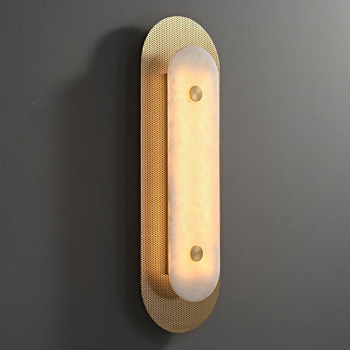 Adela Perforated Alabaster Wall Sconce - Long