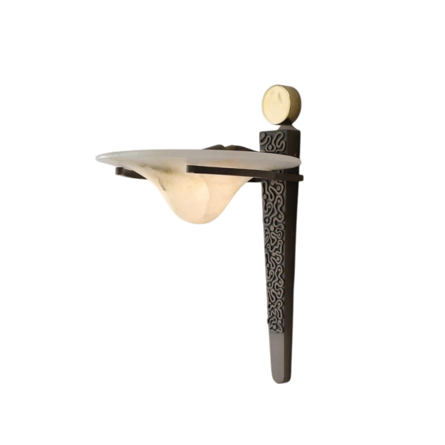 Noa Crest Alabaster Wall Sconce
