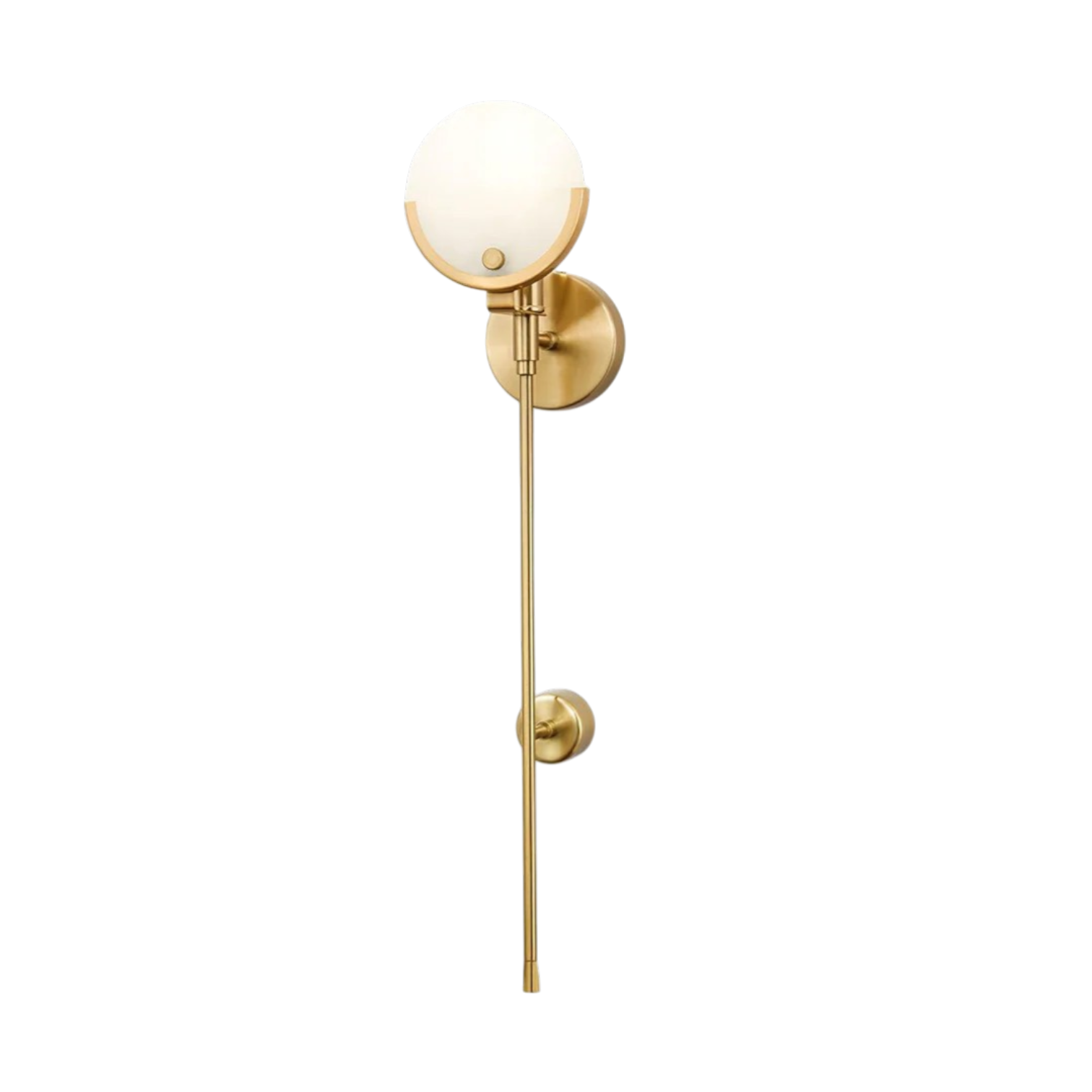 Noma Brass Alabaster Wall Lamp - Long