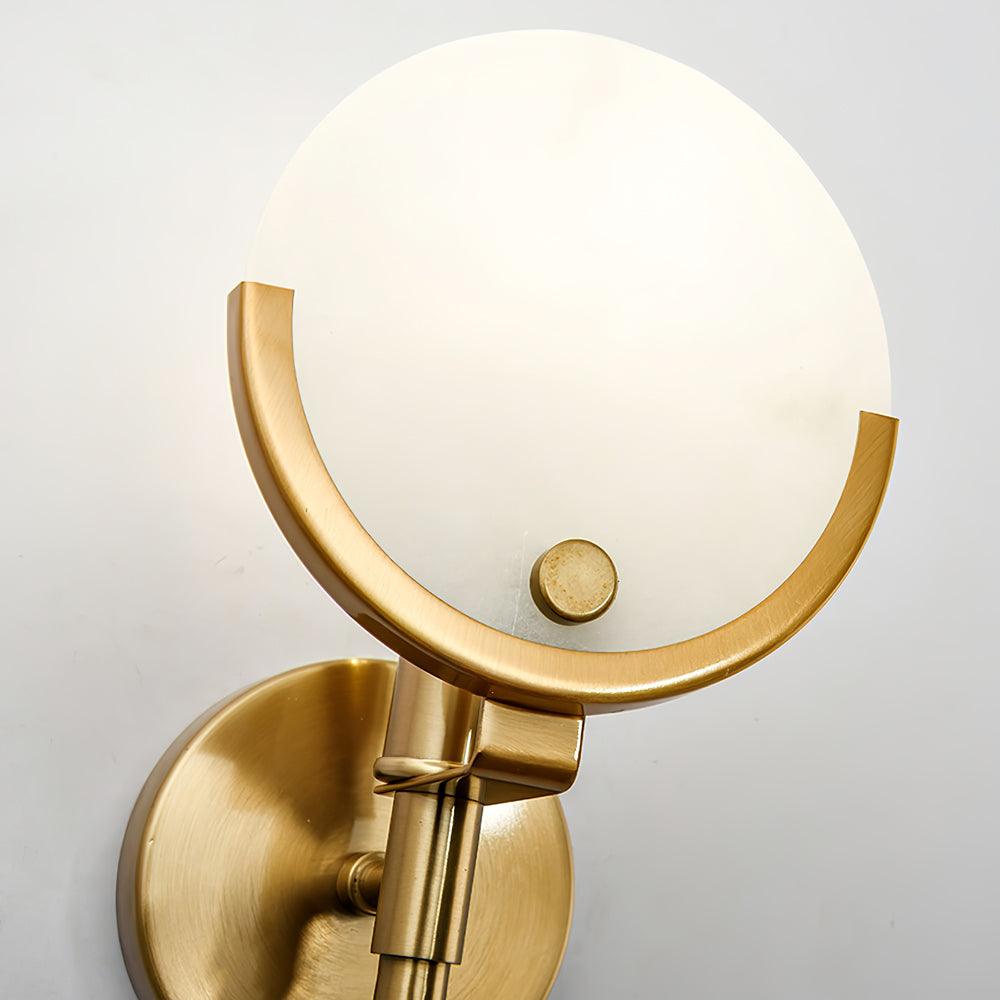 Noma Brass Alabaster Wall Lamp - Short
