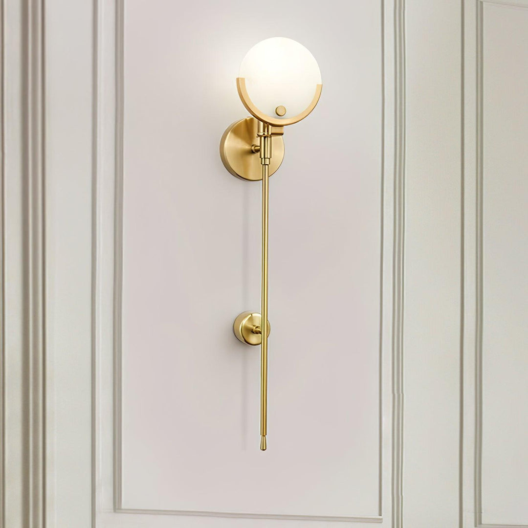 Noma Brass Alabaster Wall Lamp - Long