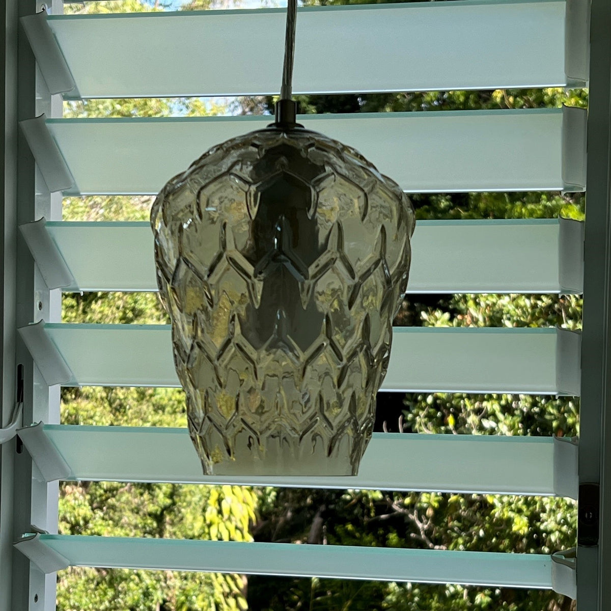 Baranya Hand-blown Champagne Crystal Glass Pendant Lamp