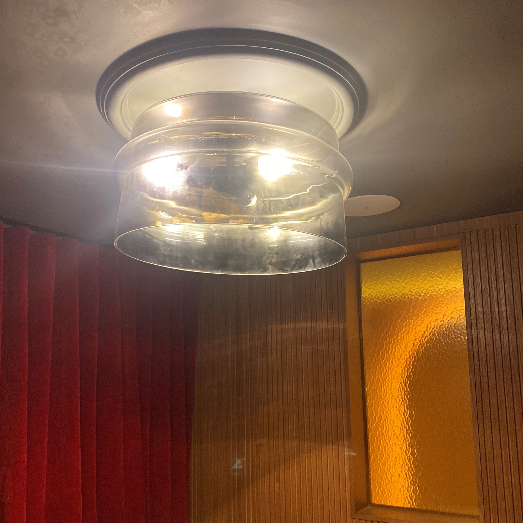 Baz Drum Smoke Glass Pendant Lamp