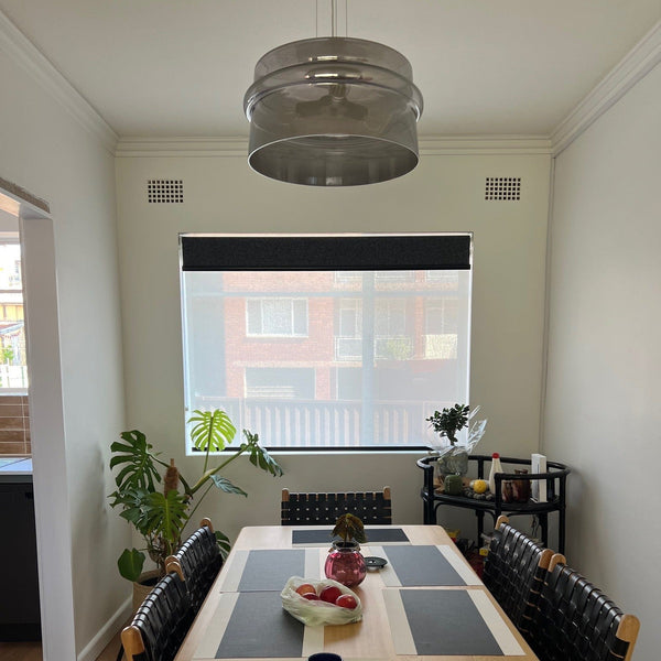 Baz Drum Smoke Glass Pendant Lamp