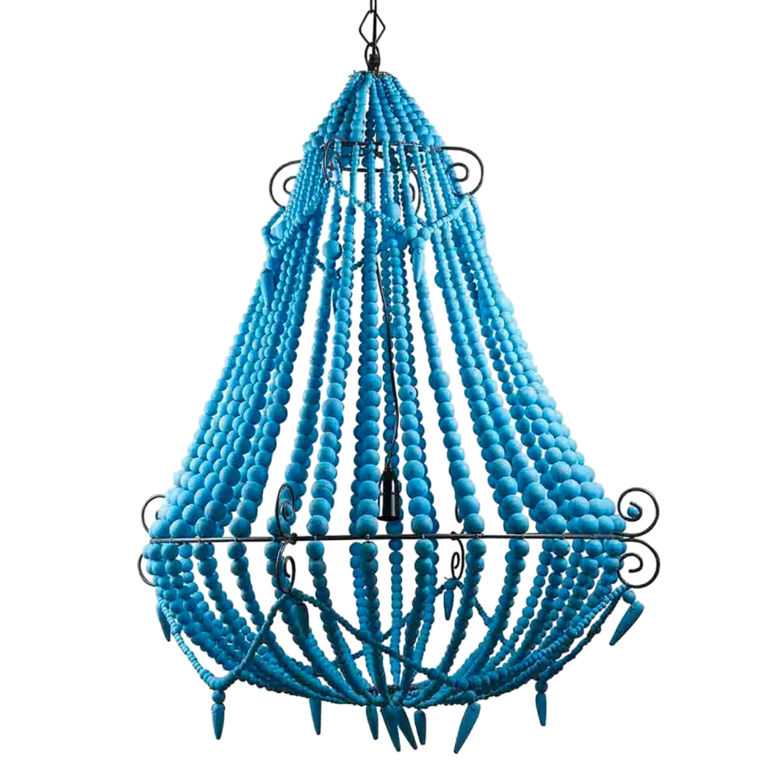 Beaded Chandelier Large Turquoise ELAH434LRTRQ