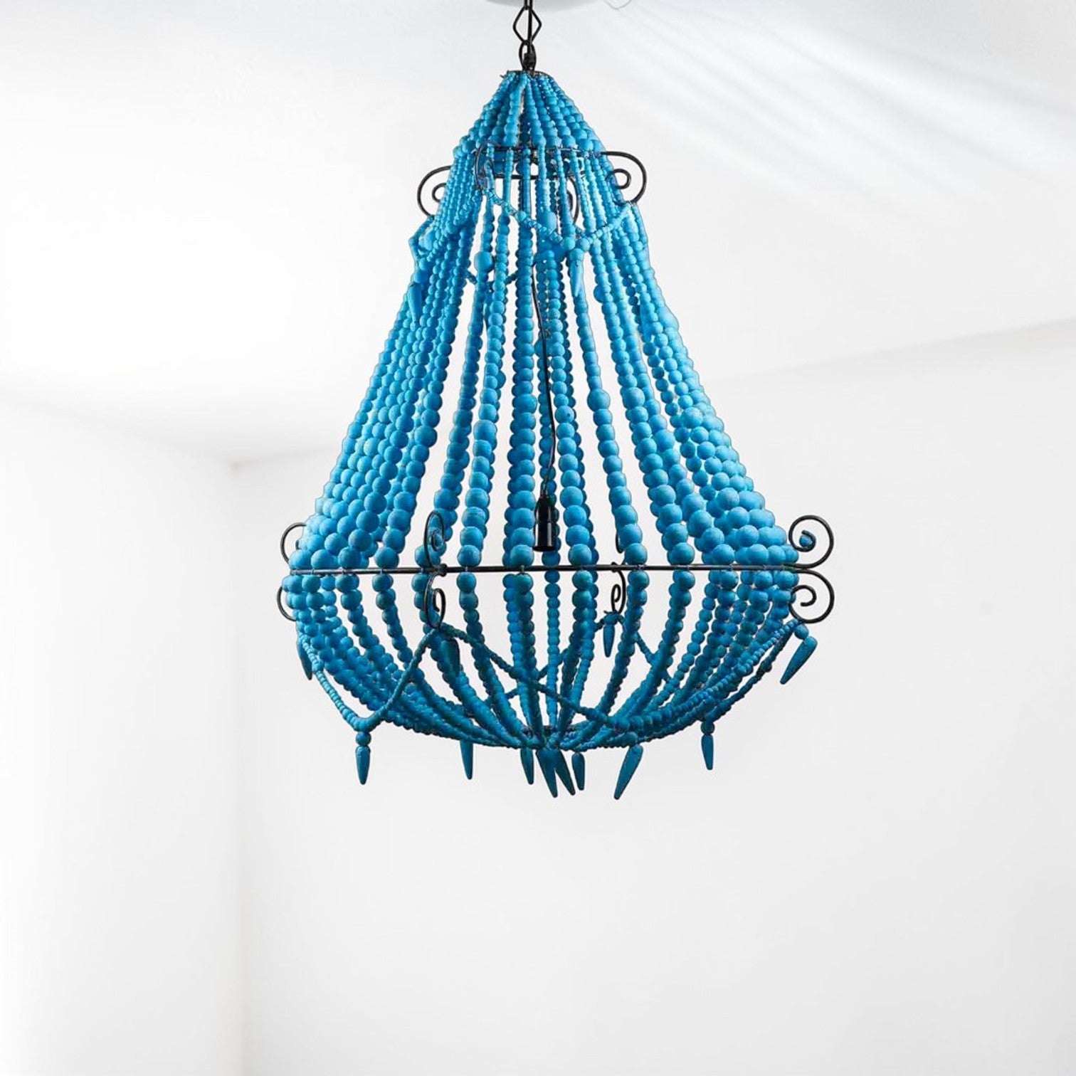 Beaded Chandelier Large Turquoise ELAH434LRTRQ