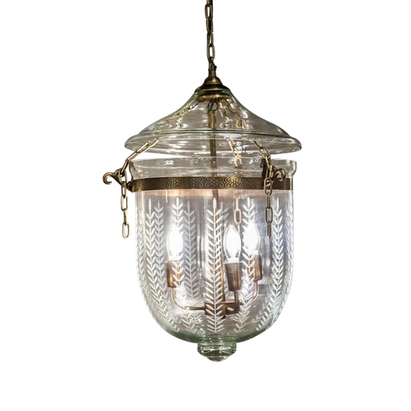 Bell Jar Ceiling Pendant Medium Brass (SKU ELKH307)