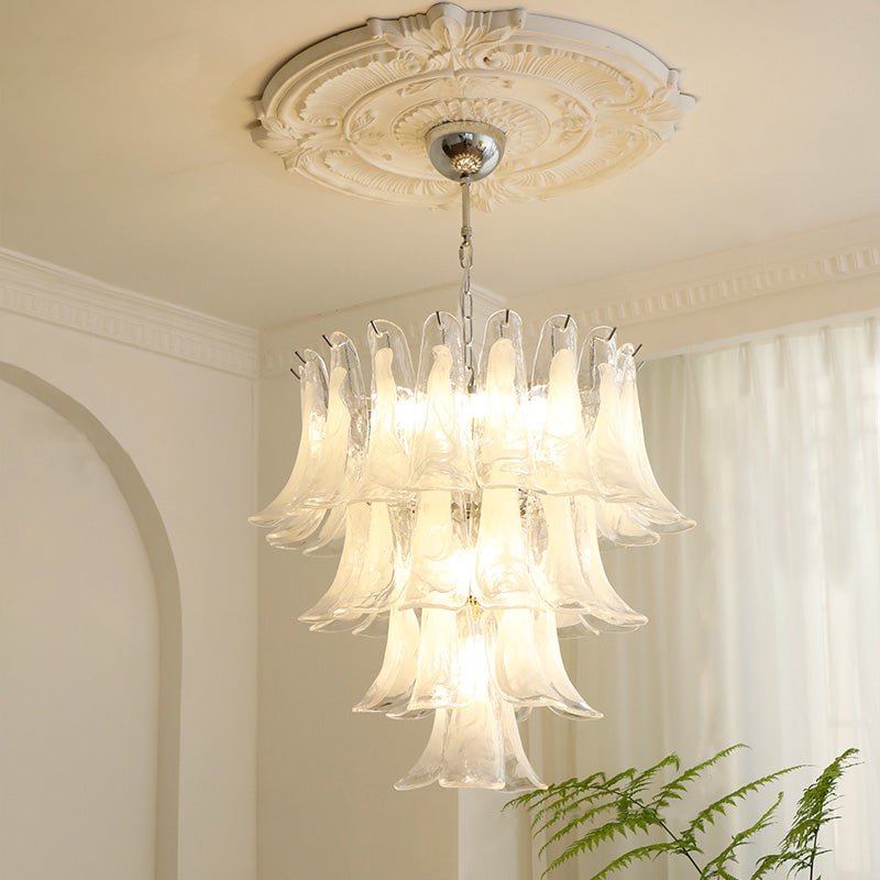 Bettina Murano Petal Glass Pendant Lamp (4 layer)