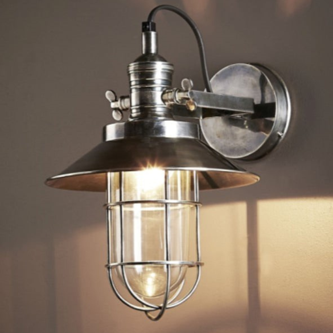 Maine Wall Light Antique Silver