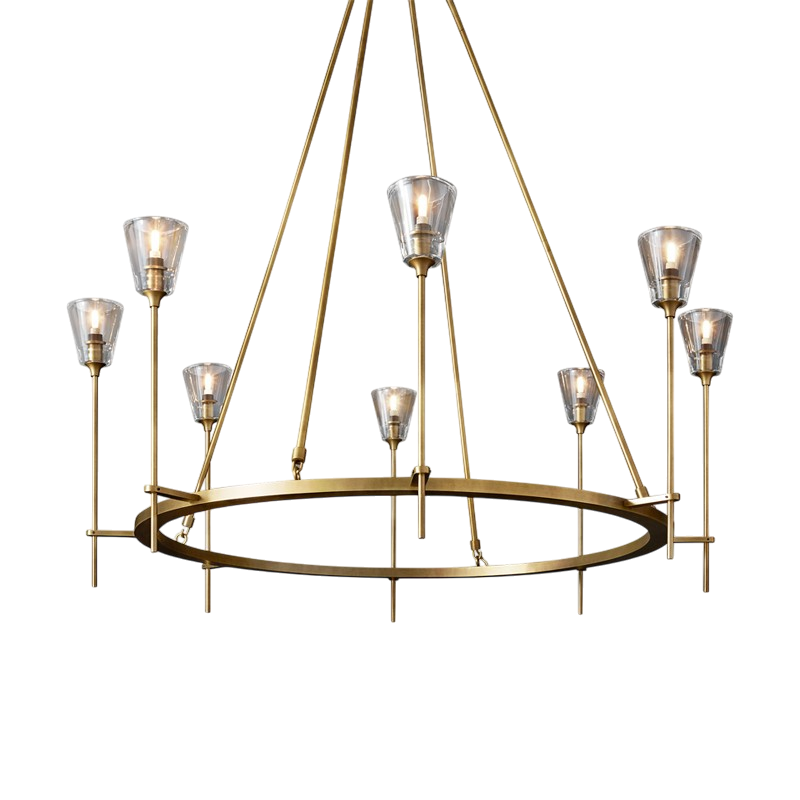 Hailey Brass Chandlier - Large