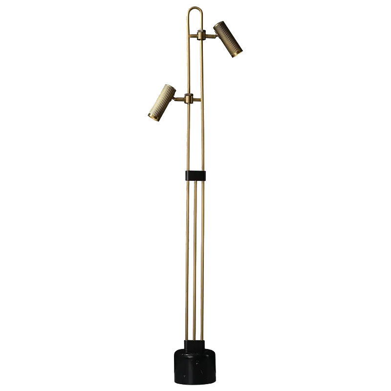 Carrara Solid Brass and Mable Base Floor Lamp
