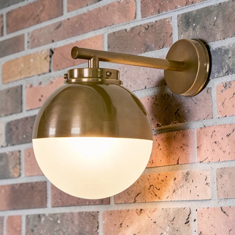 Carrington Outdoor Wall Light Antique Brass