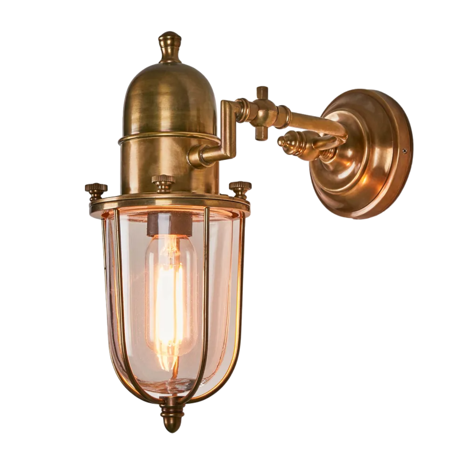 Chapel Outdoor Wall Light Antique Brass