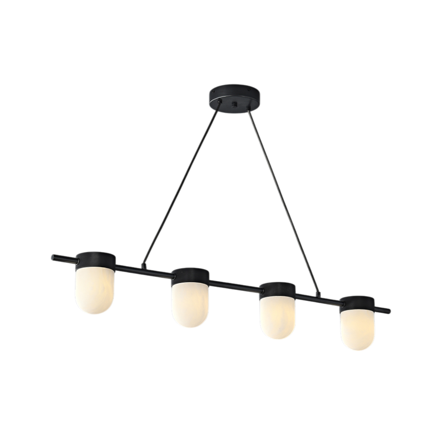 Clementine Linear Alabaster Suspension Chandelier