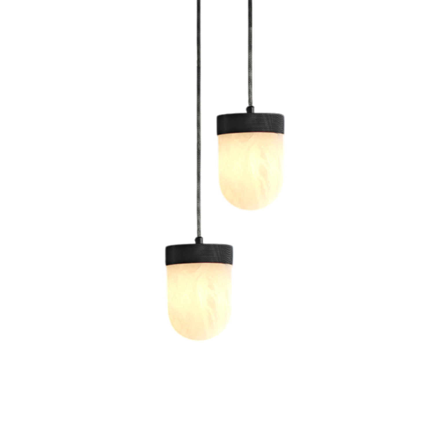Clementine Twin Cluster Alabaster Pendant Lamp