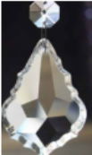 82x62mm clear crystal (incl metal ring)