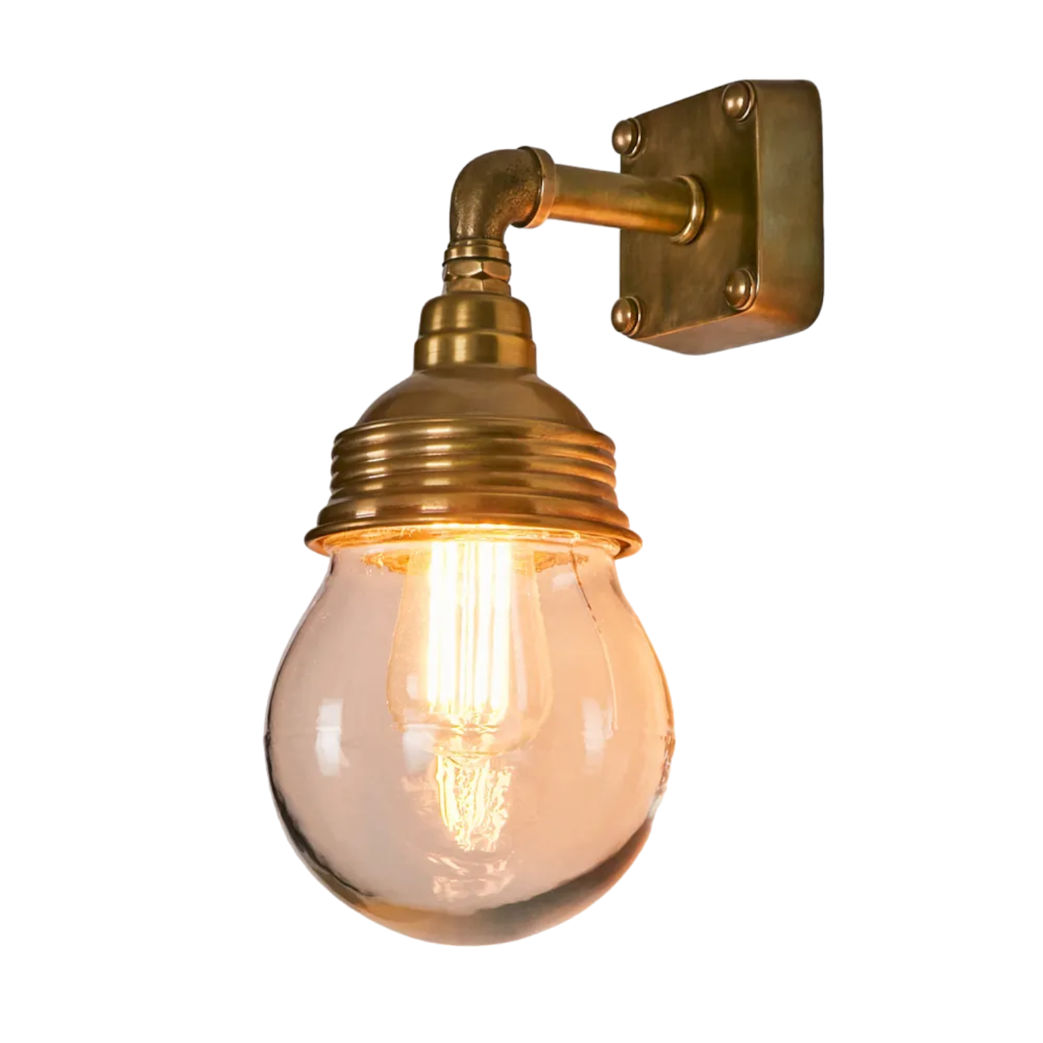 Dover Outdoor Wall Light Antique Brass