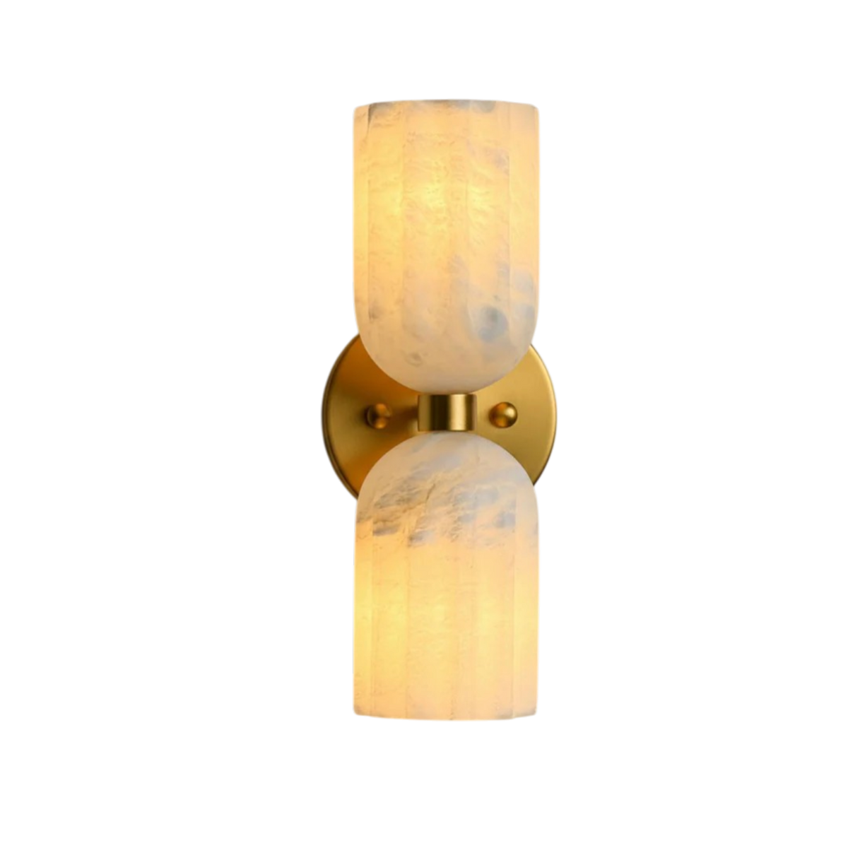Salina Dual Alabaster Ribbed Wall Sconce