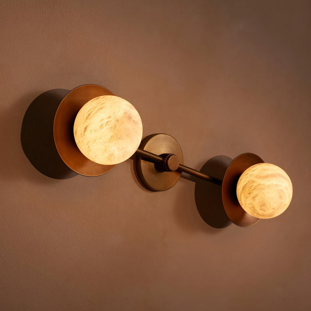 Mila Halo Alabaster Wall Light