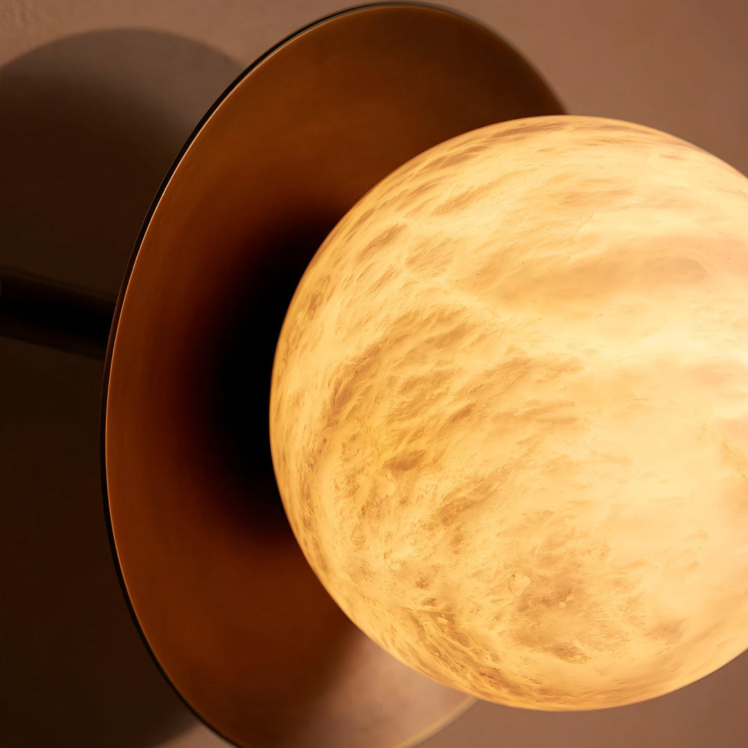 Mila Halo Alabaster Wall Light