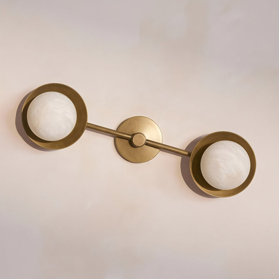 Mila Halo Alabaster Wall Light