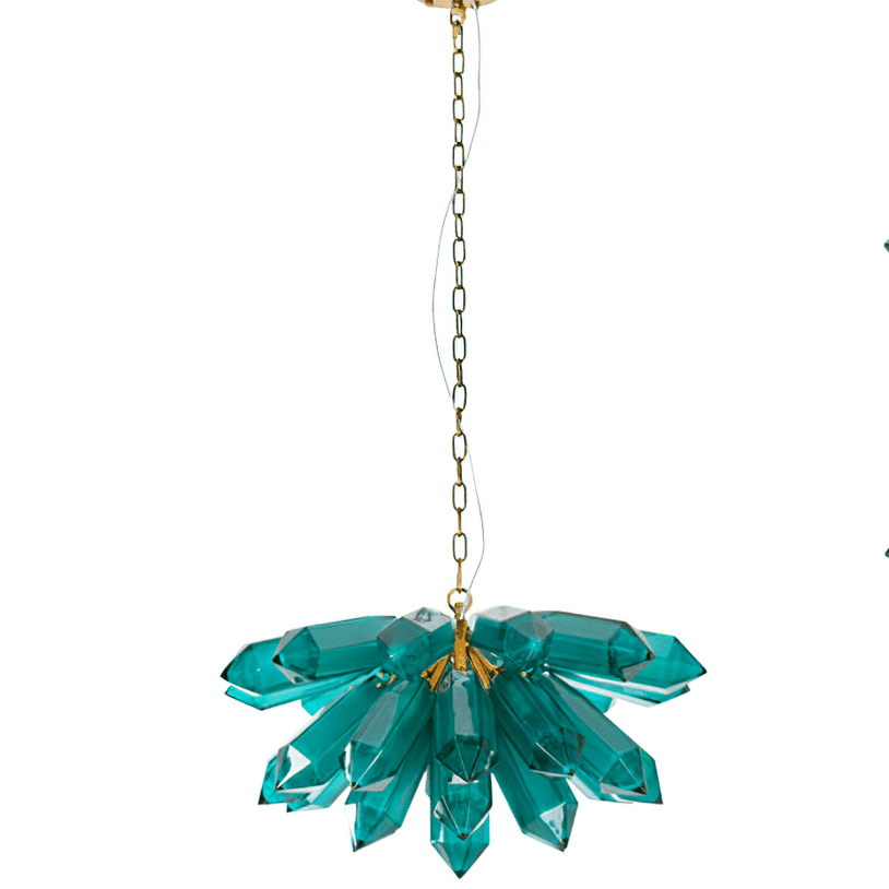 Maggia Murano Emerald Crystal Chandelier