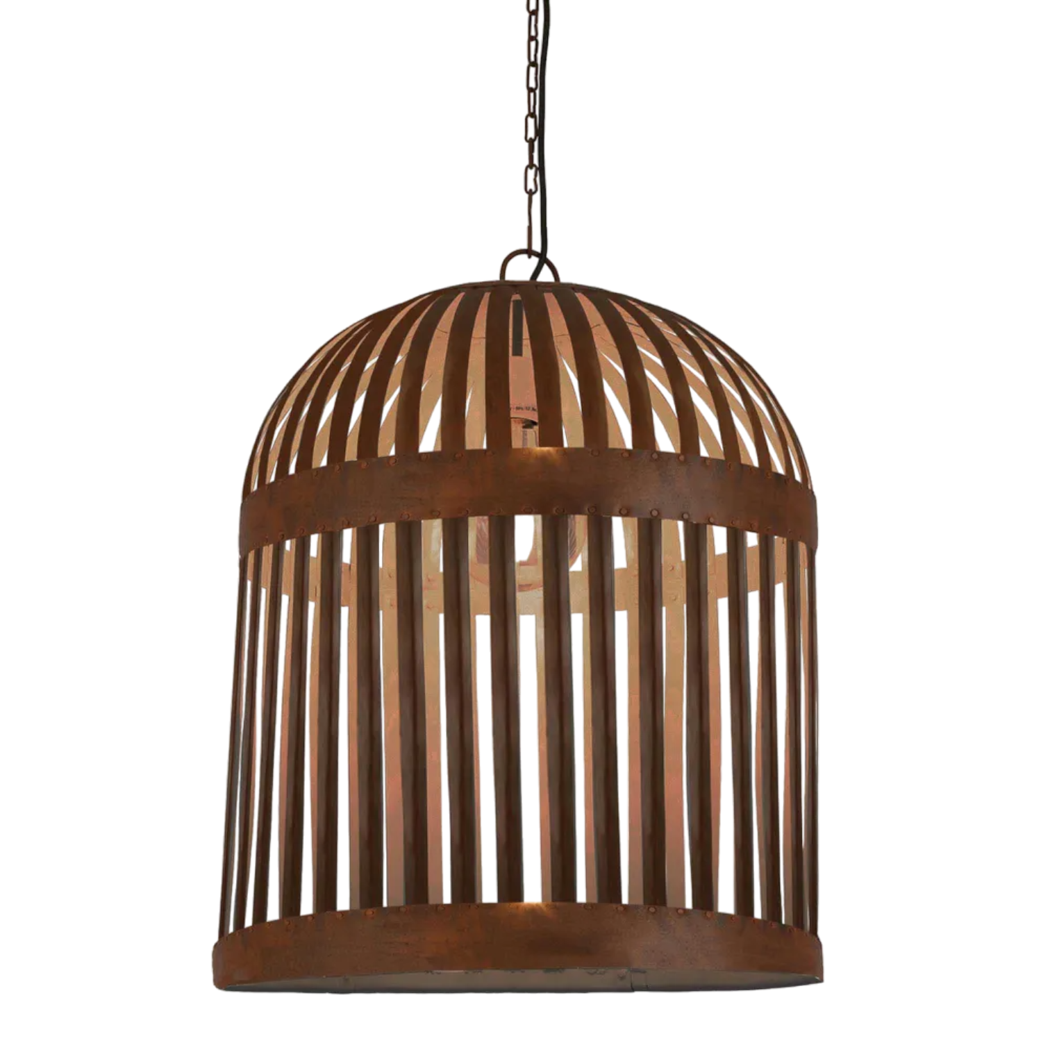 Esch Cage Ceiling Pendant Rust