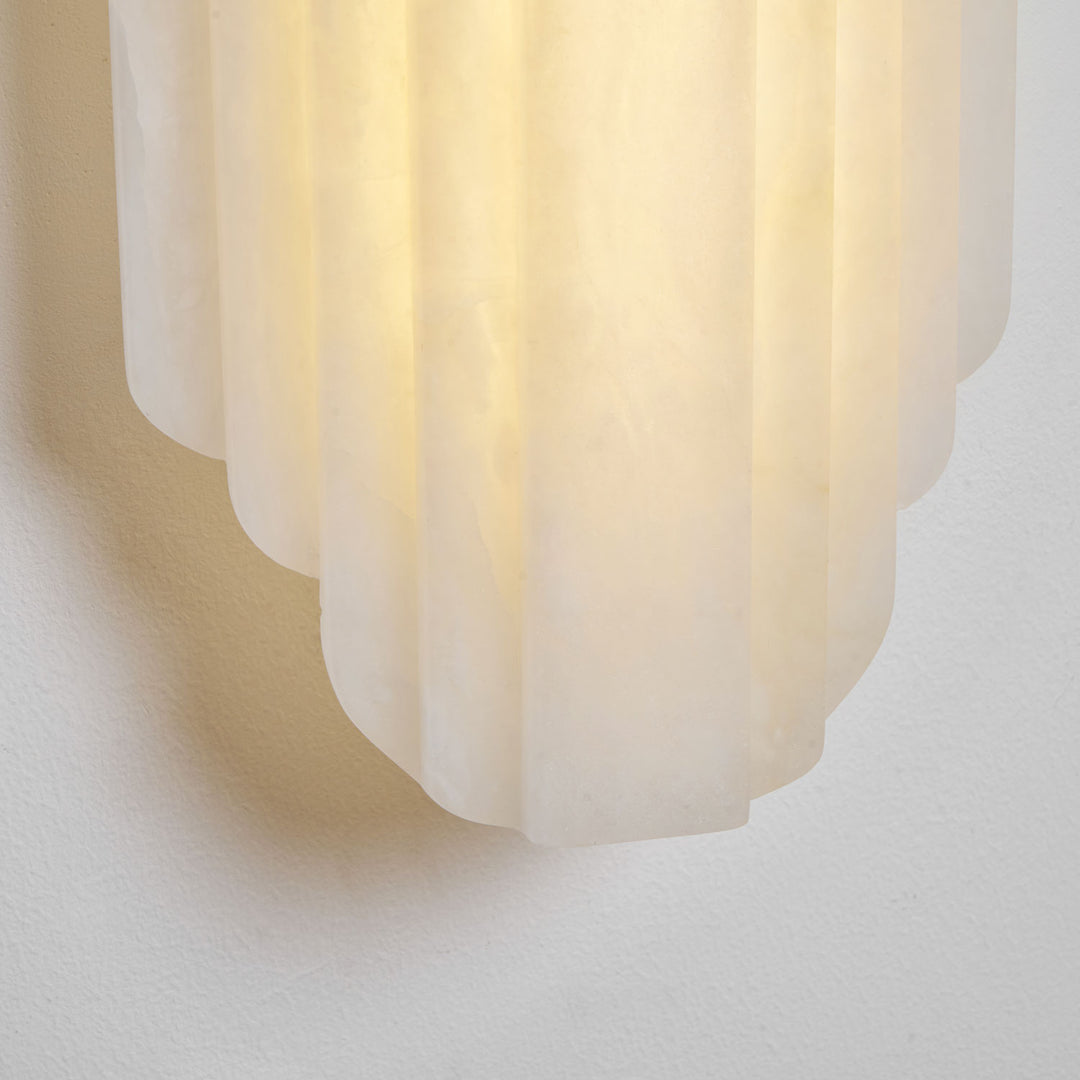 Calma Alabaster Wall Sconce - Short