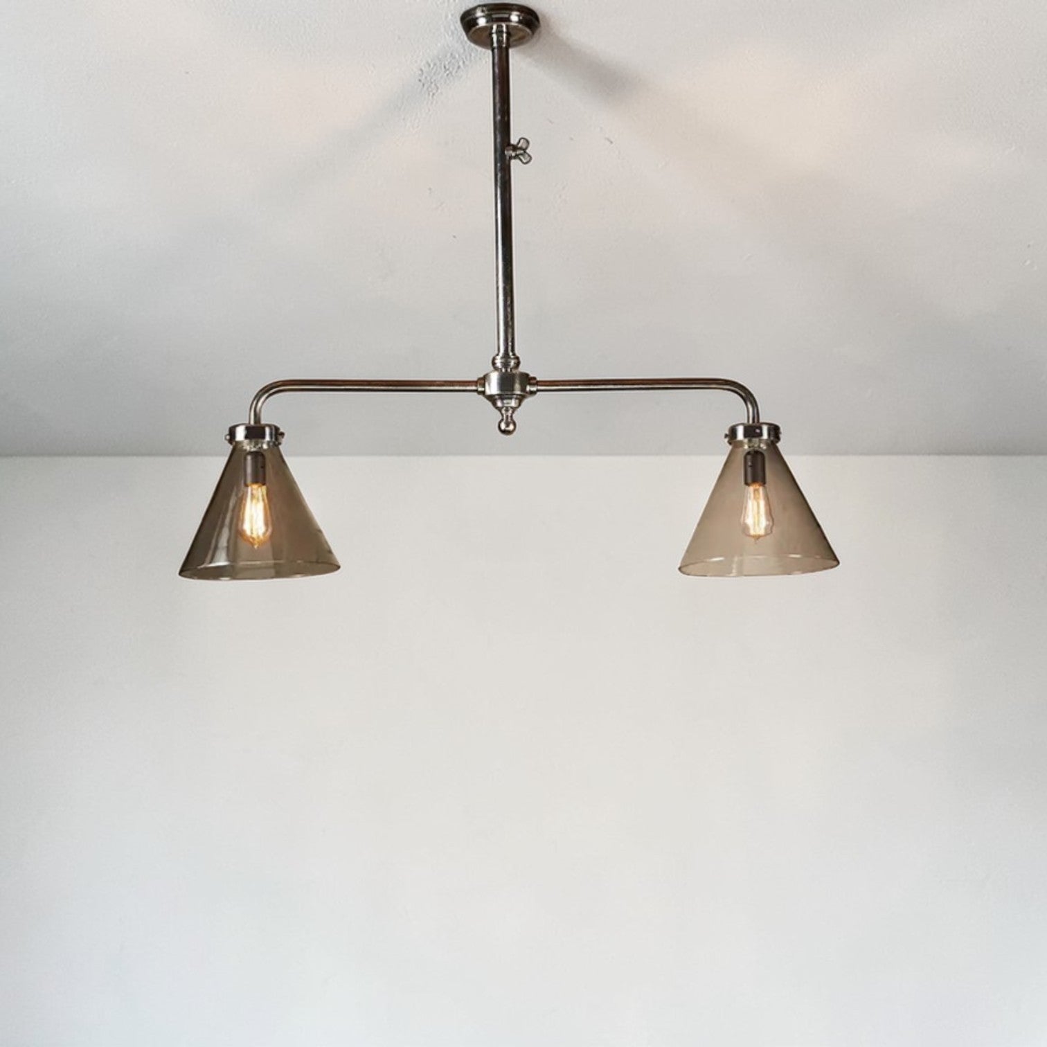 Gadsden Two Arm Ceiling Pendant Antique Silver ELPIM59786AS