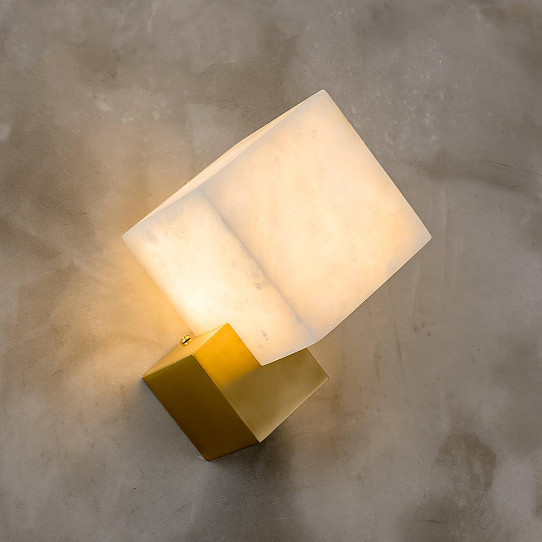 Sarela Block Alabaster Wall Sconce