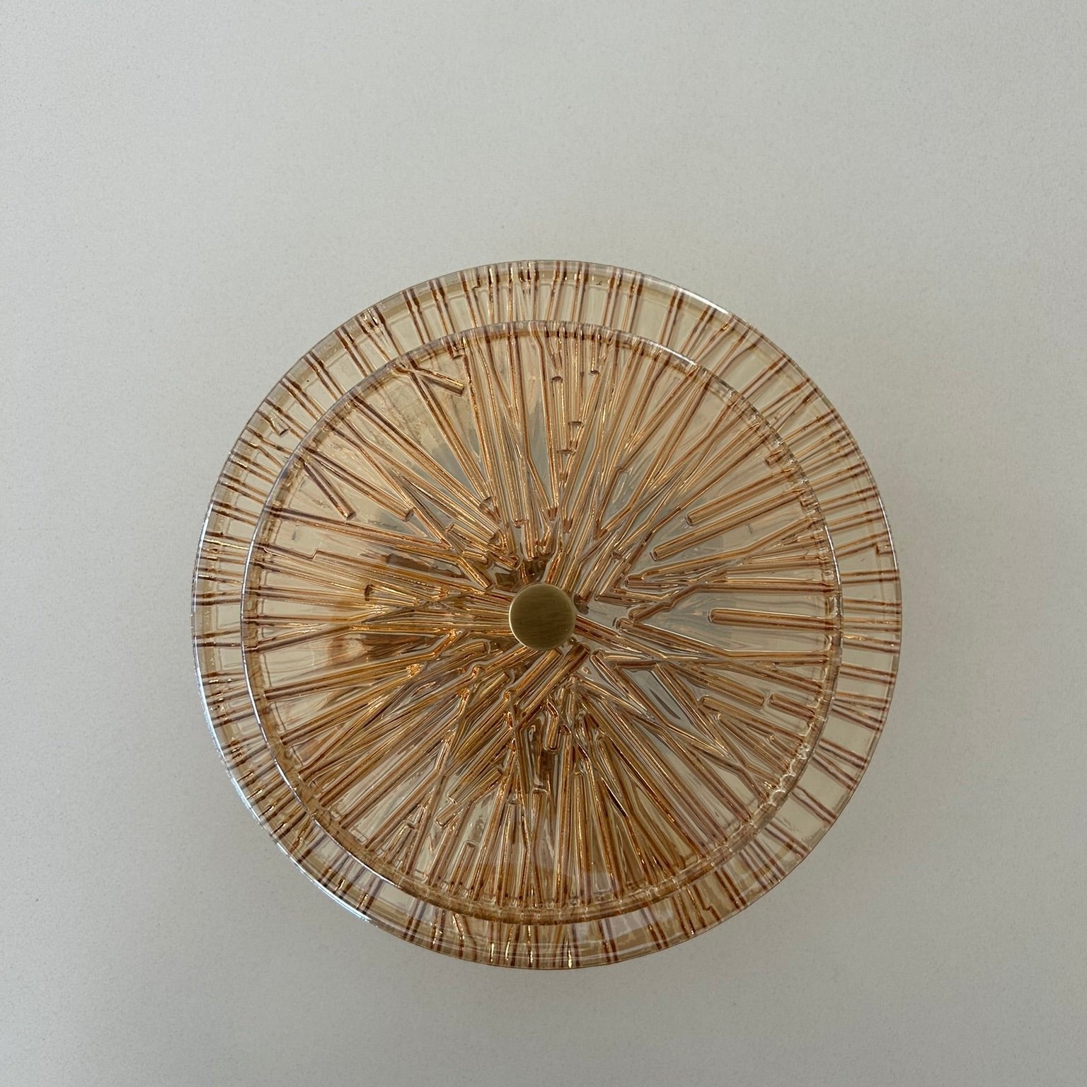 Ginevra Organic Round Glass Wall Lamp