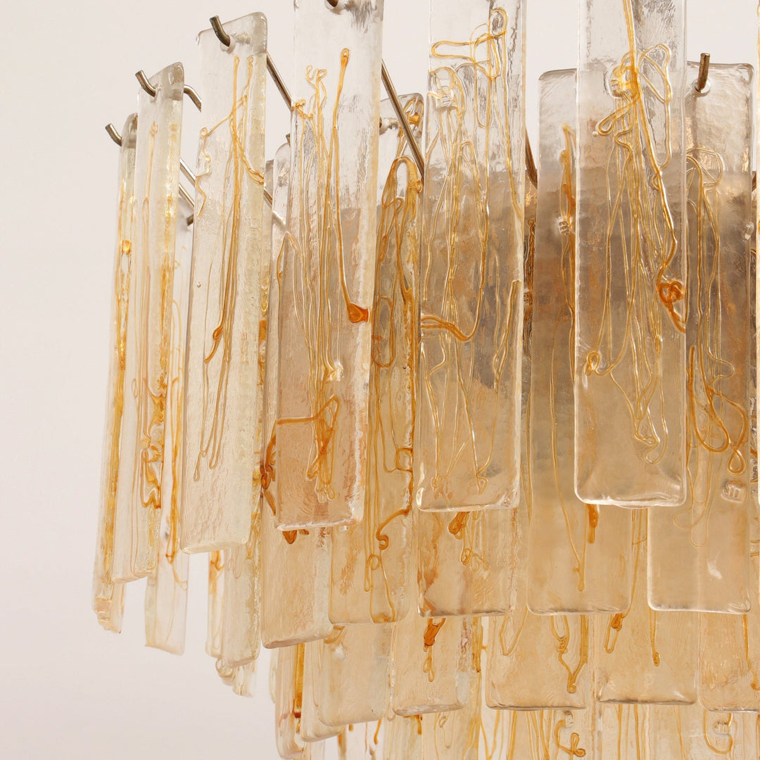 Angelina Golden Murano Glass Chandelier - Medium
