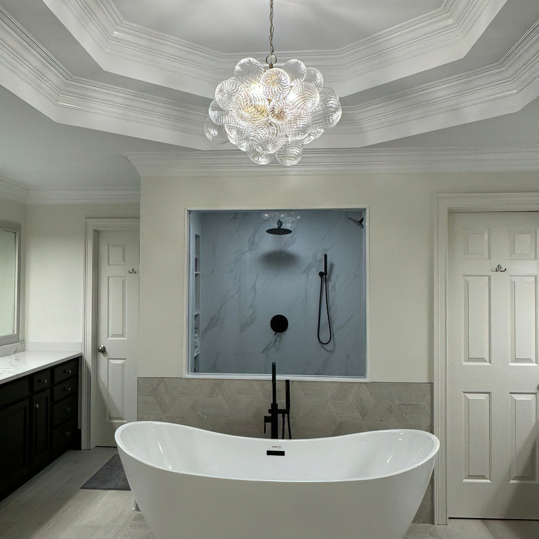 Leonora Murano Glass Ball Bubbles Chandelier - 6 lights