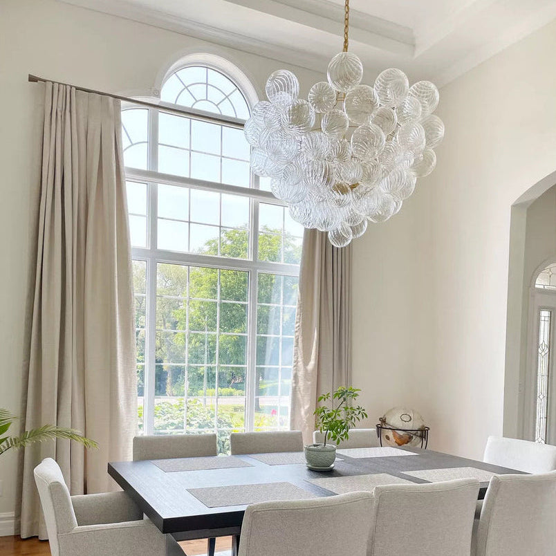 Leonora Murano Glass Ball Bubbles Chandelier - 6 lights