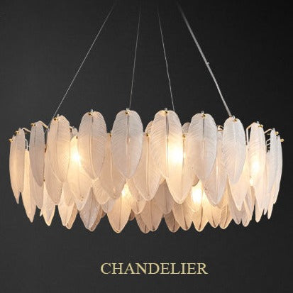 Quiana Organic Leaf Glass Wall Sconce