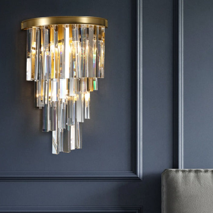 Peyton Art Deco Crystal Wall Lamp (350x520mm)