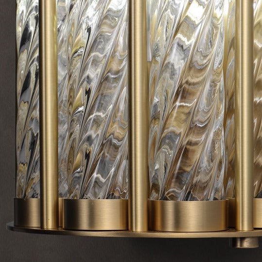 Hillston Spiral Glass Wall Lamp (D180mmx600mm)