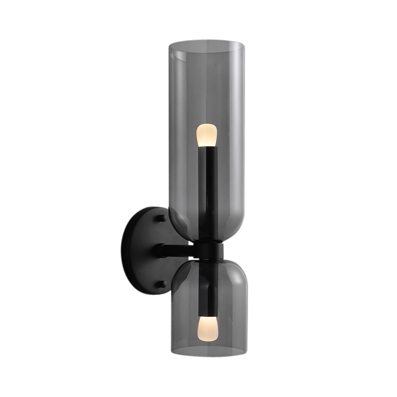 Talia Twin Wall Lamp with smoke glass