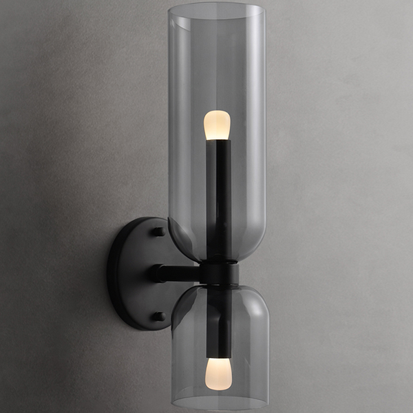Talia Twin Wall Lamp with smoke glass
