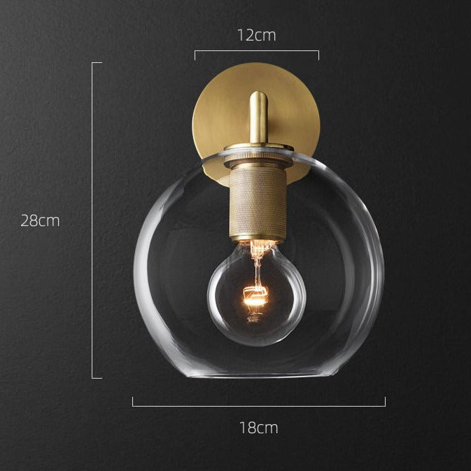 Yanna Round Glass Wall Lamp